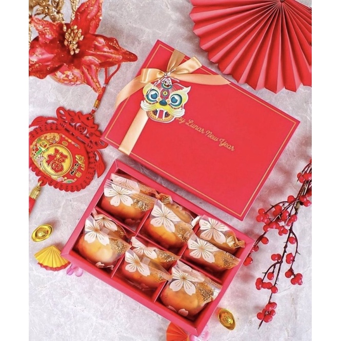 

Kotak Kue CNY Imlek / Box Kue Hamper Gift Box Sekat 6