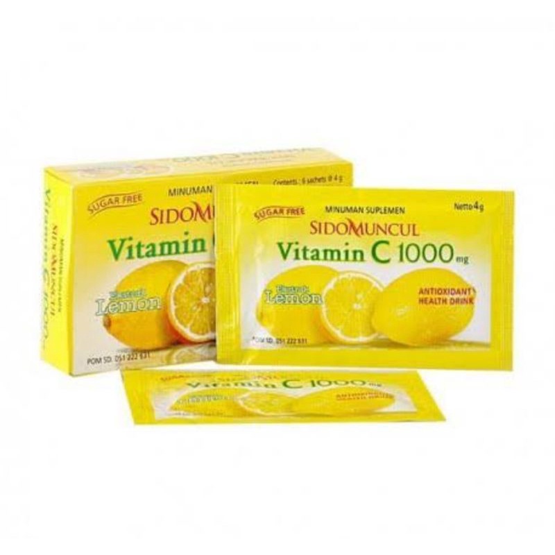 Vitamin C 1000mg SidoMuncul 1 box isi 6 saset