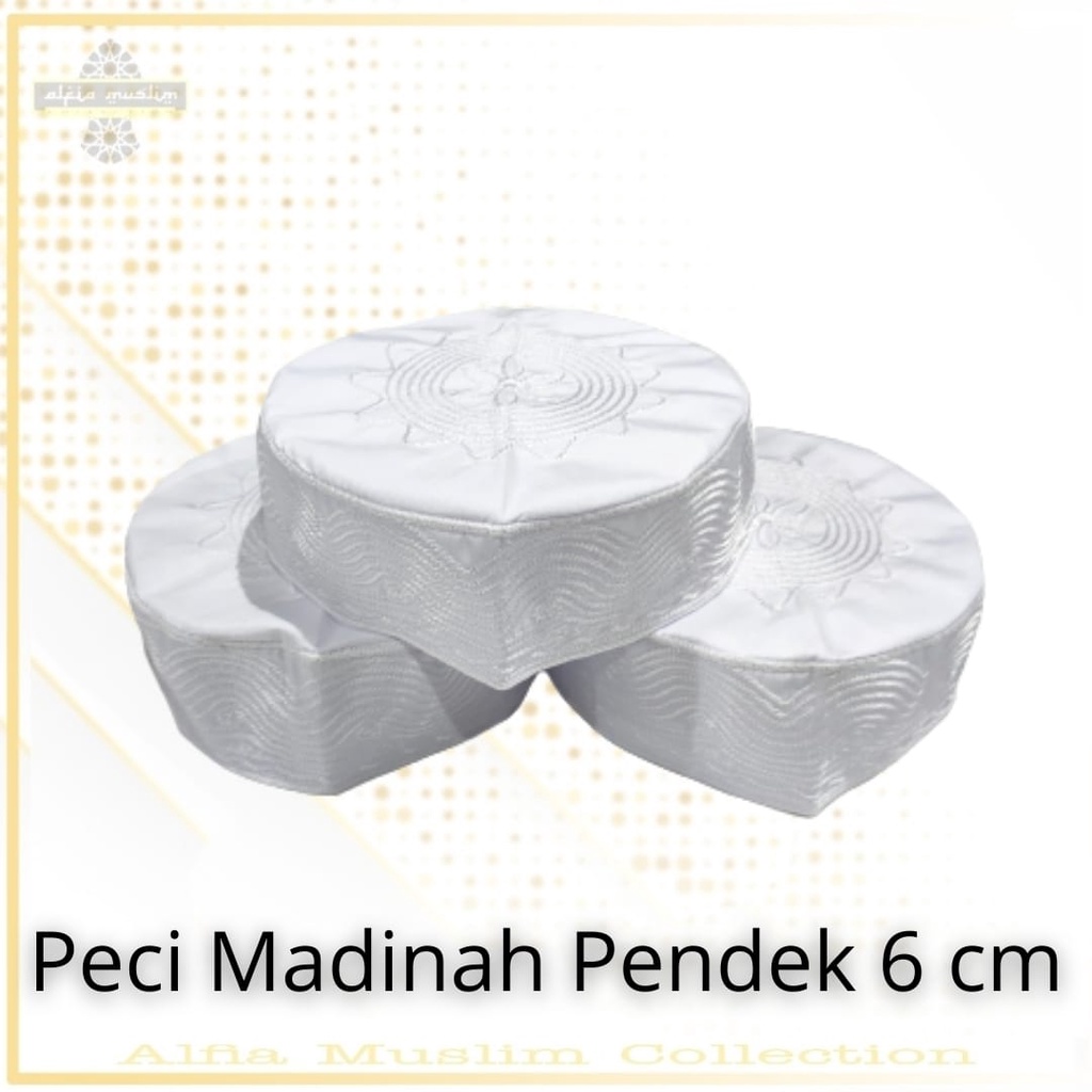 Peci Madinah/Peci Haji/Kopyah Madinah/Kopyah Haji/Peci Madinah Pendek