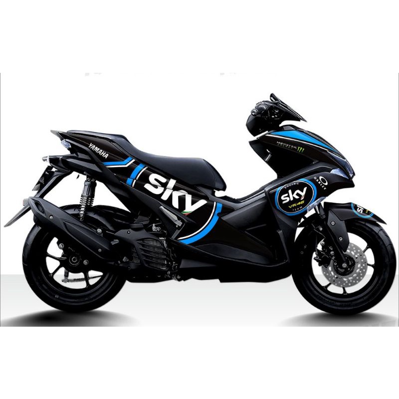 Decal aerox 155 full body laminasi glossy dn doff Striping motor aerox 155 Stiker variasi motor