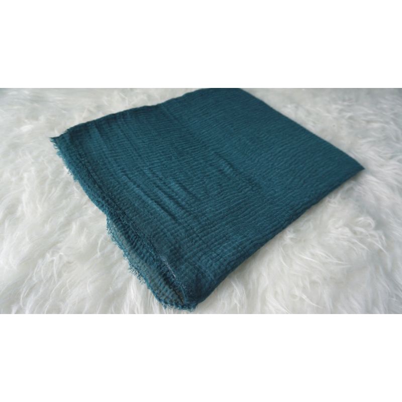 PASHMINA CRINKLE CRIMP COTTON SHAWL HIJAB PASMINA CRINKLE RAWIS NEGRO_WARNA1-Crinkl TOSKA TUA PKK