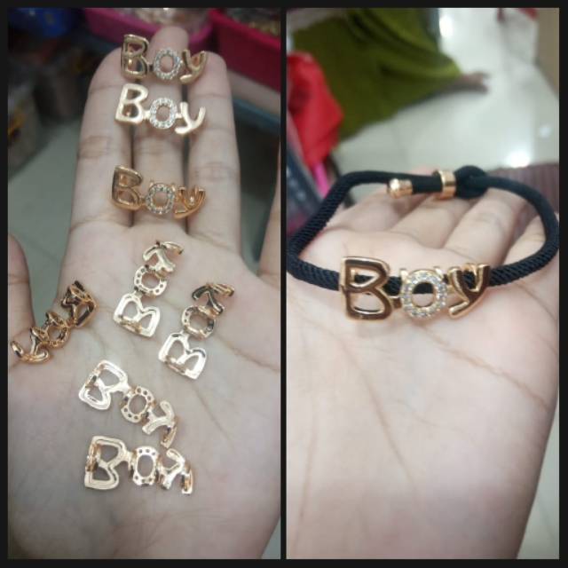 Liontin xuping , BOY . Liontin gelang , bahan xuping ,