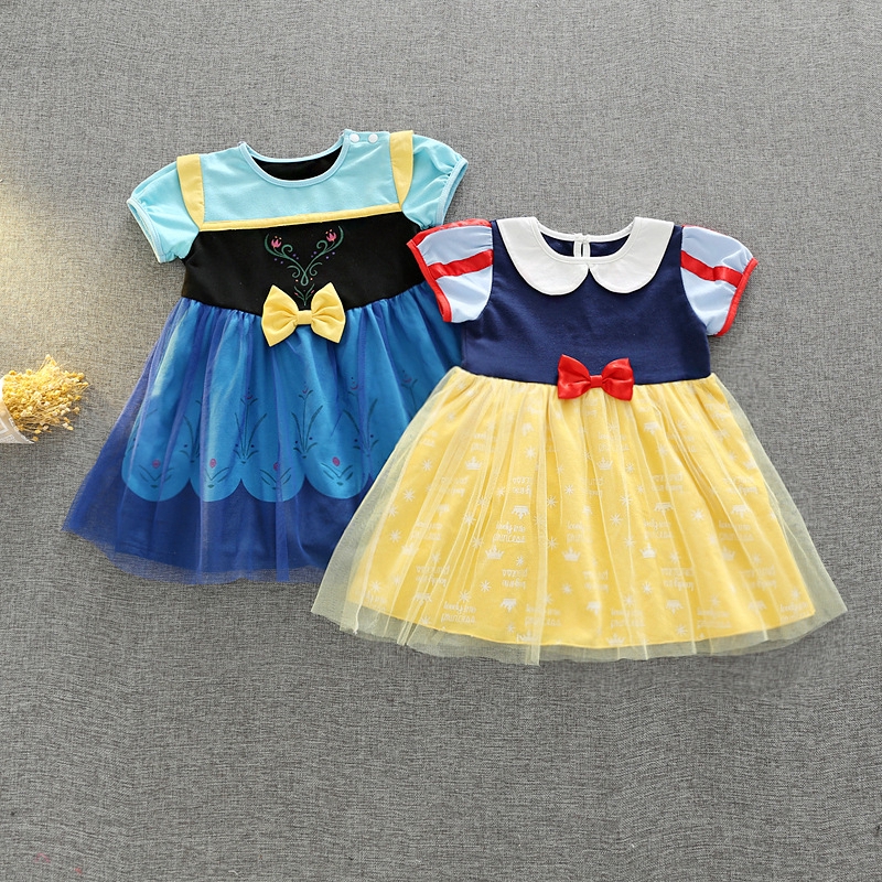 [BAYAR DITEMPAT]Wear Ice And Snow Strange Luck Princess Skirt Girl Dress Children Halloween Show
