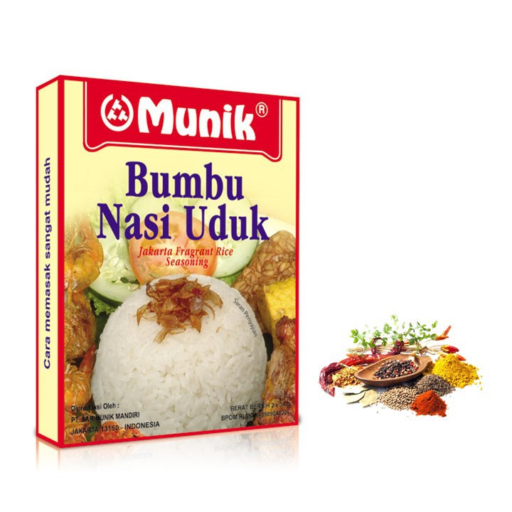 

Munik Bumbu Nasi uduk 68 gr | bumbu masak instan