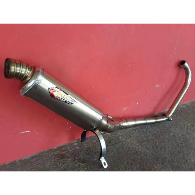 fullsystem Knalpot Racing Creampie tri oval Panjang R15v3 R15v2 vixion New CB 150R satria FU
