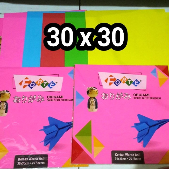 

Kertas Origami FORTE 30 X 30/Kertas Lipat Warna 2 Sisi