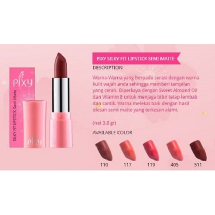 Pixy Silky Fit Lipstick Shopee Indonesia Warna lipstik pixy silky fit
