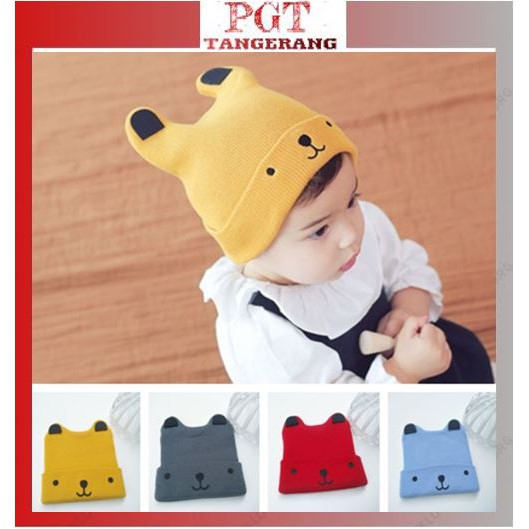 PGT - Topi Kupluk Rajut Bayi Telinga Doggy / Topi Kupluk Unisex/ Kupluk Keren