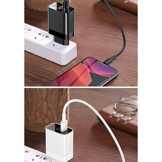 New Arrival Baseus Mirror Lake PPS Digital Display Quick Charger A+C EU 18W Low Price