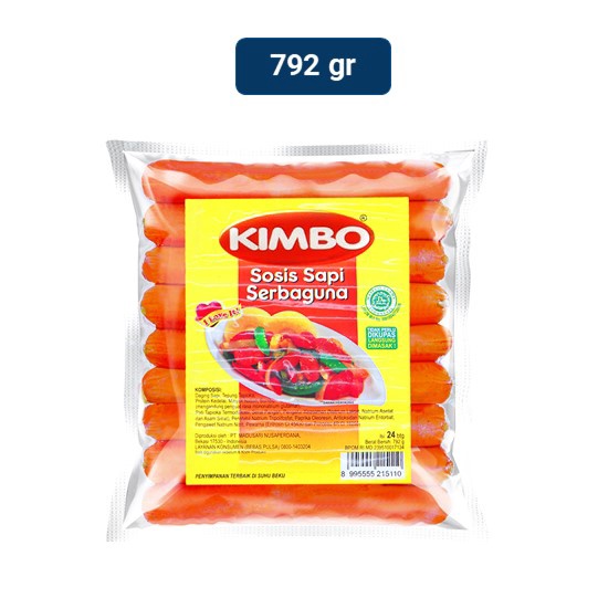 KIMBO Sosis Sapi Serbaguna 1 pack isi 24 (792 gr)