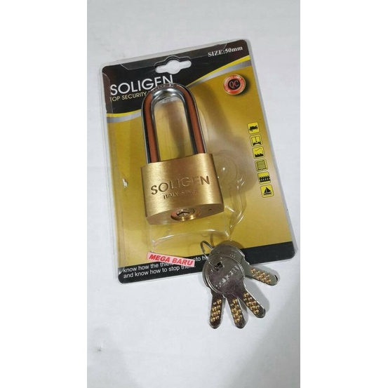 [[COD]] Gembok Soligen 50 mm Panjang/Gembok Kuningan Soligen 50 mm Panjang TERMURAH Kode 1441