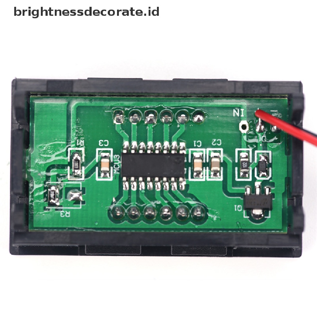 Voltmeter Tester Tegangan Baterai Digital Mini Dc 0-30v Warna Merah Untuk Mobil