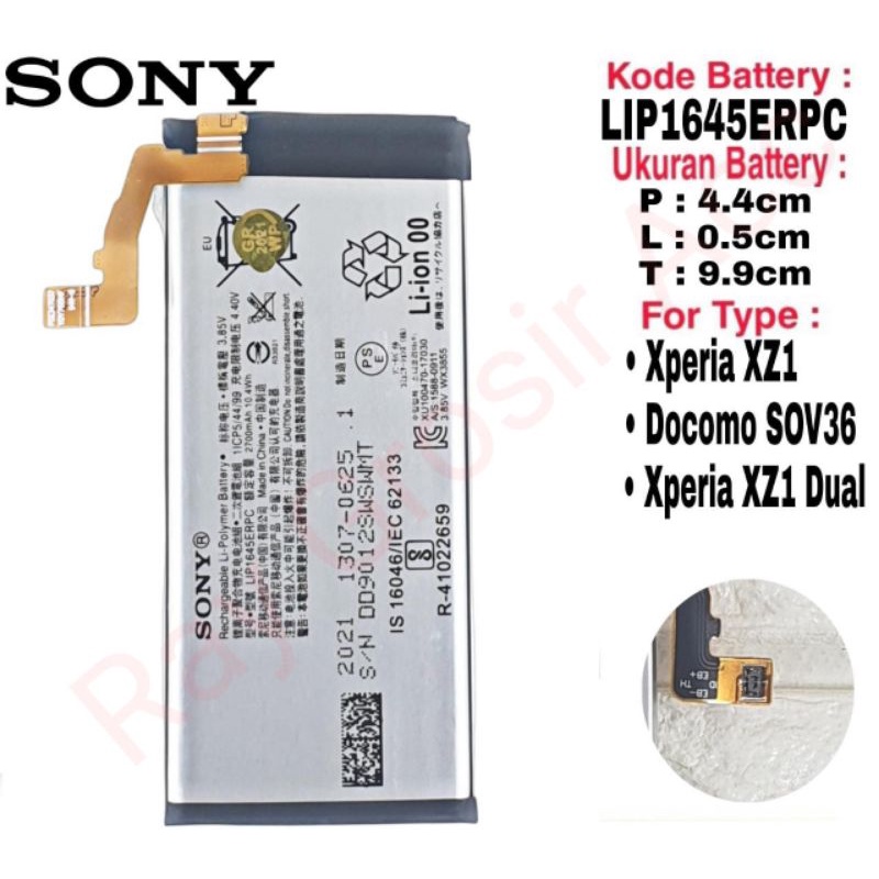 Baterai Original SONY Xperia XZ1 Docomo SOV36 SO-O1K G8341 G8342 F8341 LIP1645ERPC