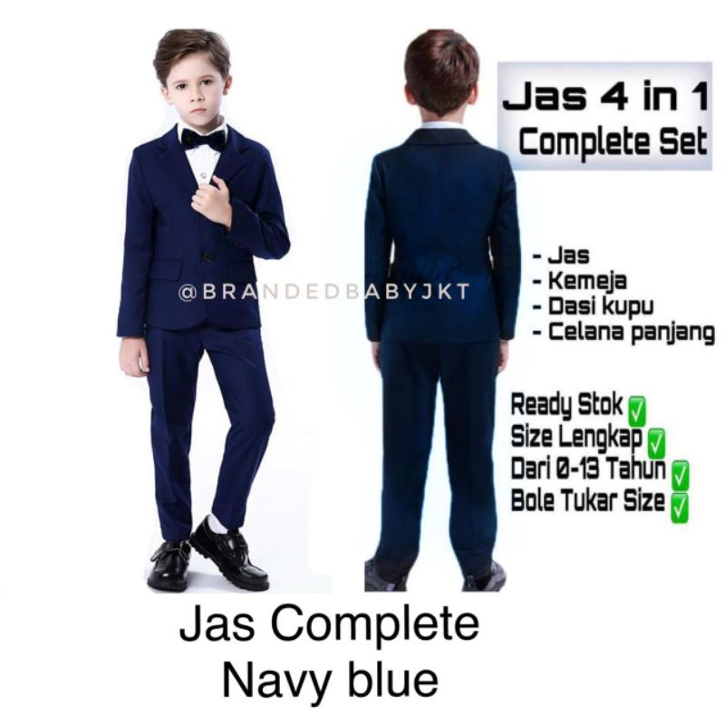 PRODUCT PREMIUM JAS HITAM , JAS NAVY BLUE , ABU / SILVER COMPLETE SET 4 IN 1 0-15 TAHUN