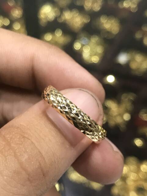 Cincin anak dan dewasa emas asli kadar 65% 16k lokal 22 0,5 1 1,5 g gr gram polos ukir belarotan