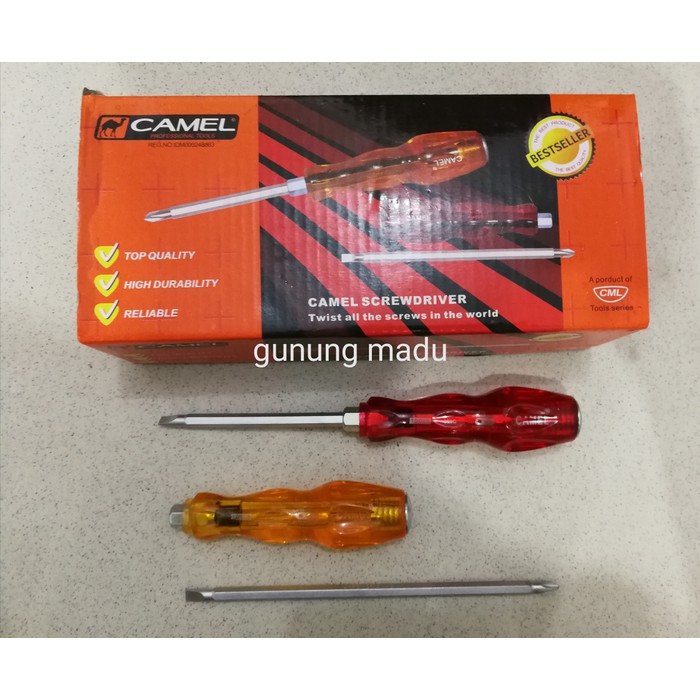 OBENG KETOK BOLAK BALIK / OBENG PLUS MIN KEMBANG -+ SCREW DRIVER