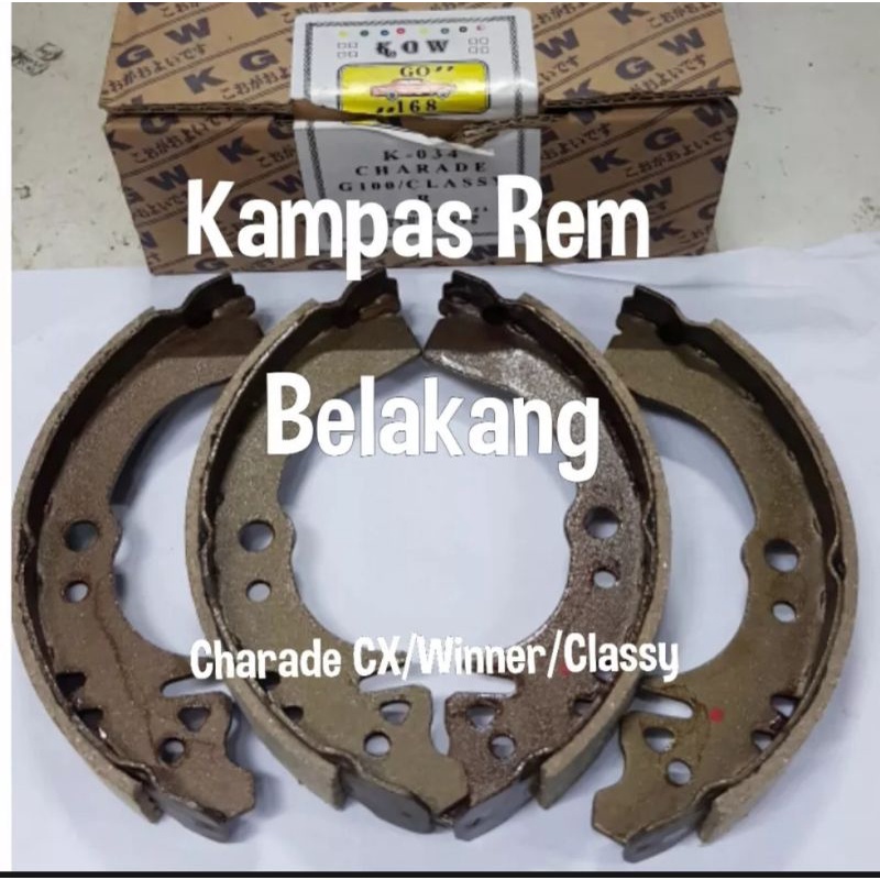 kampas rem belakang clasy Winner charade cx