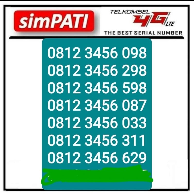 Kartu simpati 11 digit telkomsel 0812 3456