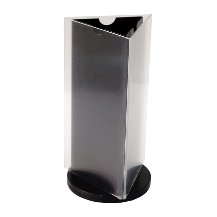 Tempat Penyimpanan Display Menu Foto Akrilik Meja Putar Brosur | MENDEKOR Dlingo