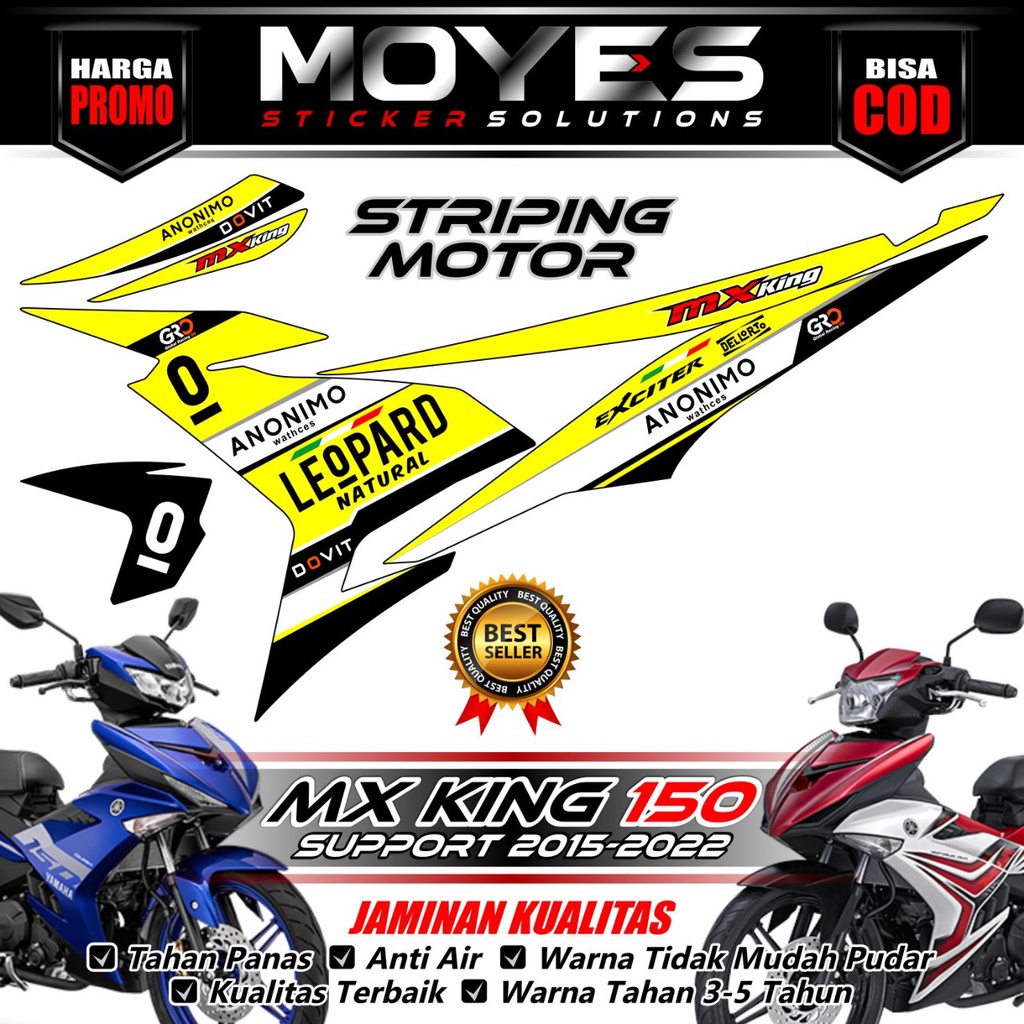 STRIPING VARIASI YAMAHA MX KING LEOPRAD LIS STICKER DECAL VARIASI YAMAHA MX KING 150 MX KING LEOPARD