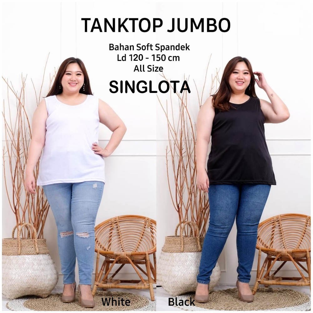BIGCLO - (COD) UCanSee Tanktop Jumbo Wanita Singlet Big Size Inner Daleman Tank Top