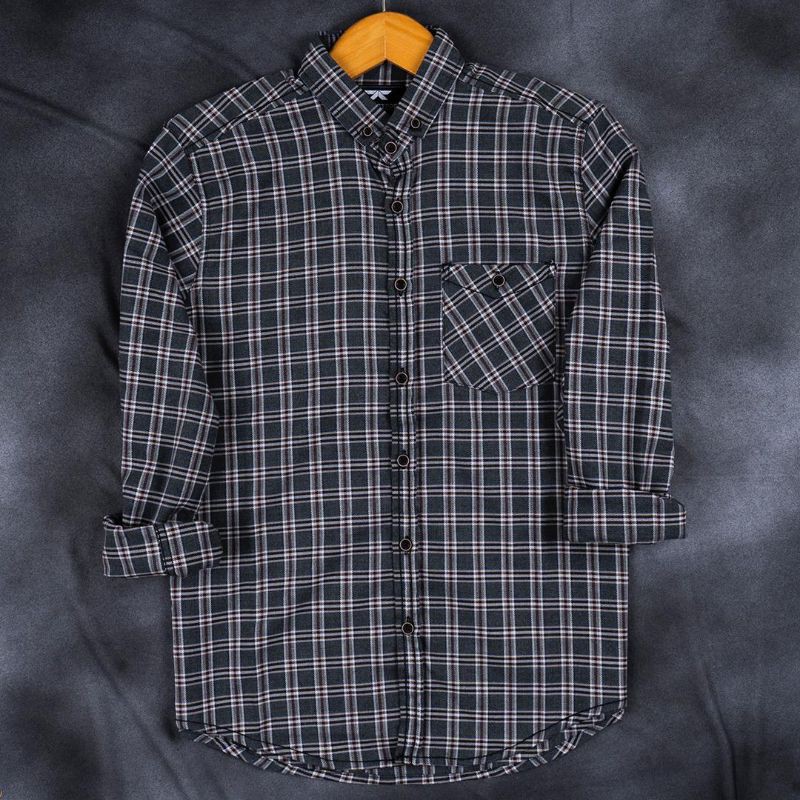 Kemeja flanel Castles Kemeja flanel pria Kemeja lengan panjang