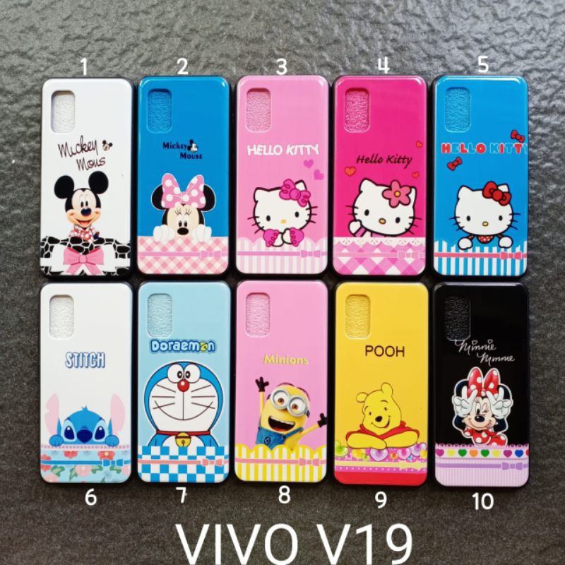 Case gambar Vivo V19 . Vivo V17 motif cewek ( 8 motif ) soft softcase softshell silikon cover casing kesing housing