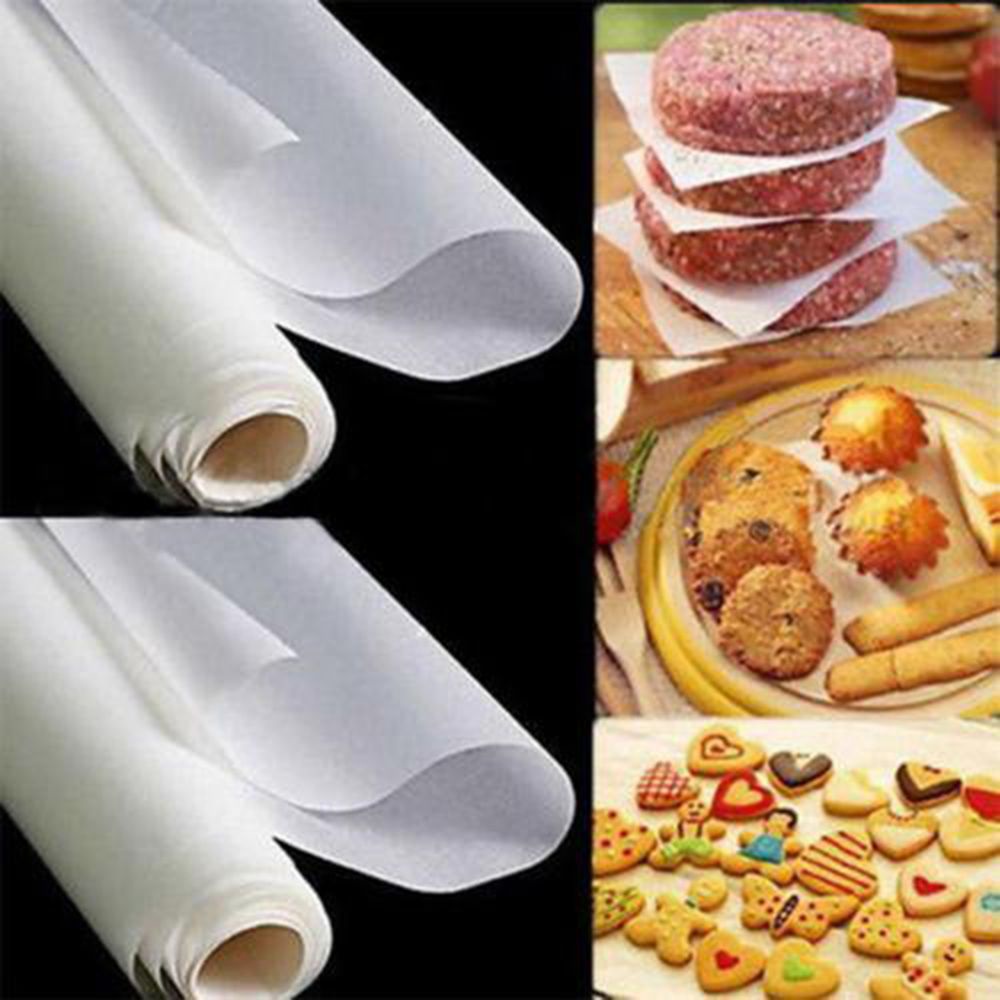 5m/roll Kertas Perkamen Anti Lengket Kertas Minyak Baking Pan Liner Oven Aman Cookie Sheet Greaseproof Baking Mat BBQ Kertas Minyak