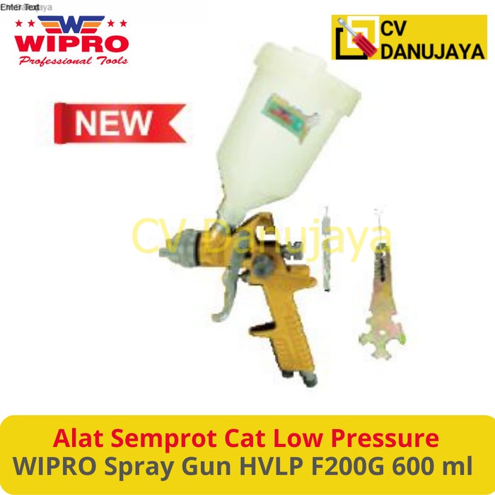 Alat Semprotan Cat Low Pressure WIPRO Spray Air Gun HVLP F200G 600ml