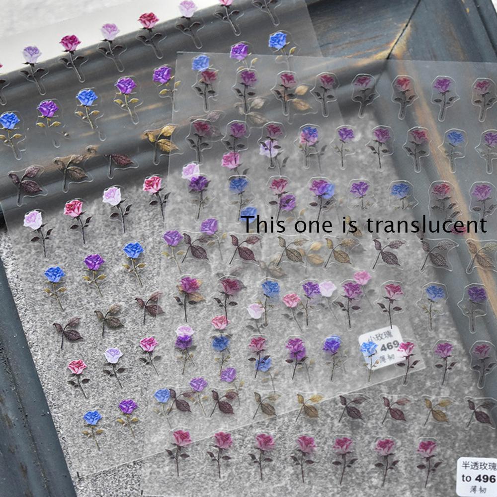 AUGUSTINA Agustina 5D Timbul Stiker Kuku Pesona Decals Perekat Nail Art Sticker