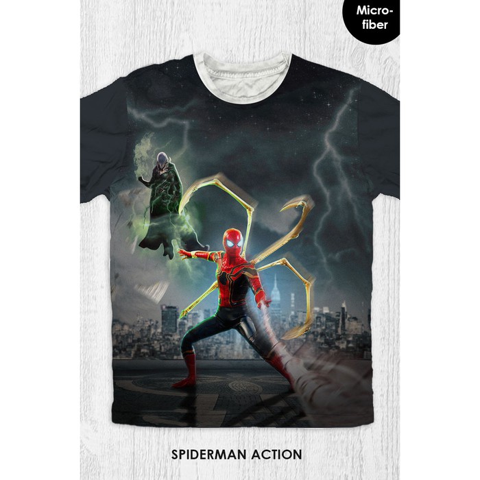 Baju Kaos Anak & Dewasa Marvel Spiderman - Spiderman Action