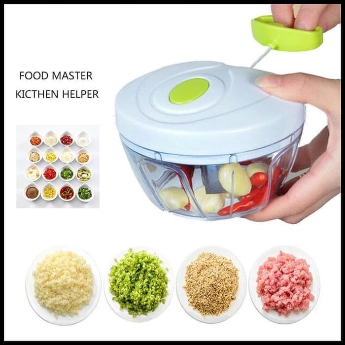 Mini Speedy Chopper Blender Bumbu Buah Dan Sayur - Blender Bawang Cabai Easy Spin Manual Food Chopper blender tarik mini