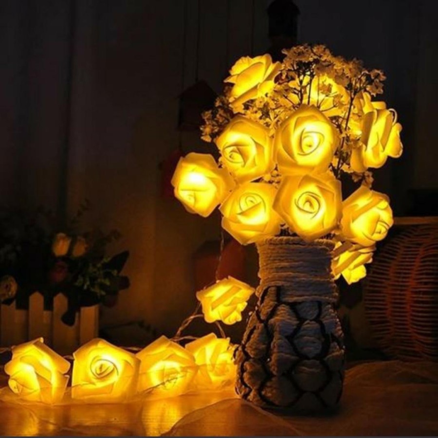 Lampu mawar rose lamp room decor hiasan ruang lampu dekorasi