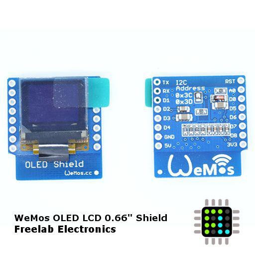WeMos OLED LCD 0.66" I2C Display Shield