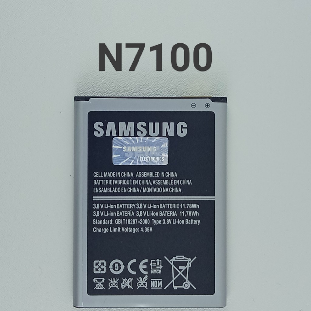 BATERAI BATRE  SAMSUNG NOTE 2 / N7100 ORIGINAL 99 % 3100 MAH BATTERY SAMSUNG BATTRY