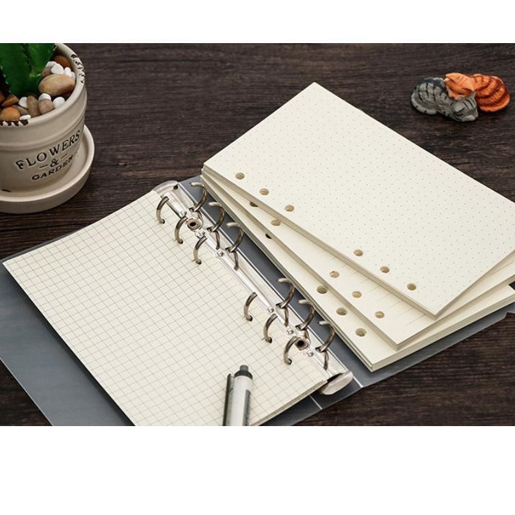 

SN173 Loose Leaf A5 A6 6 Ring / Kertas Binder Dot Grid Blank To Do List A6 A5 6 Lubang