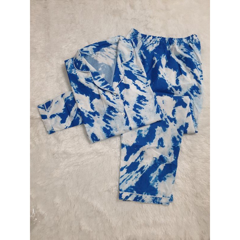Baju Tidur Piyama Wanita Cewek Pajamas Dewasa Motif Tie Dye PP