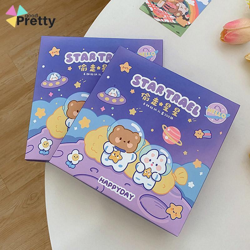 Kartun Tahan Air Tanpa Jejak Buku Pegangan Stiker Dekorasi Pola Kecil DIY Stiker Ponsel - PD