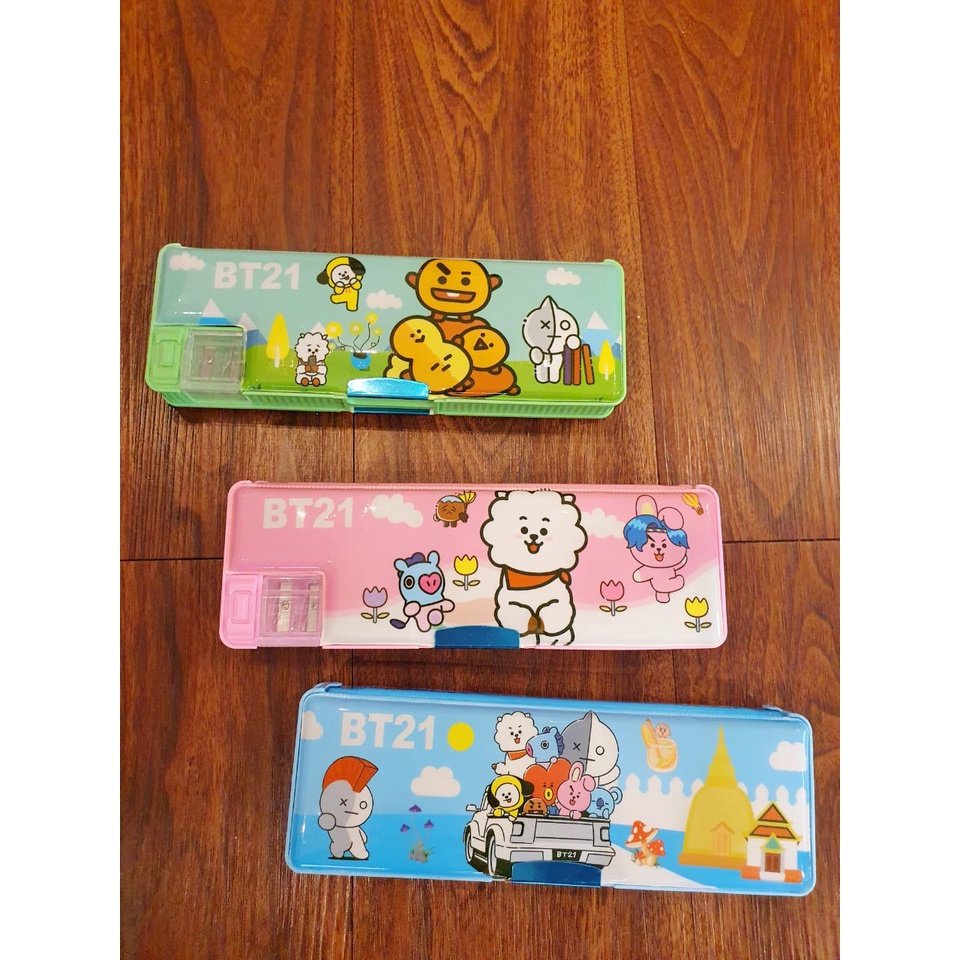 

Kotak Pensil BT21 magnet ada 2 serutan