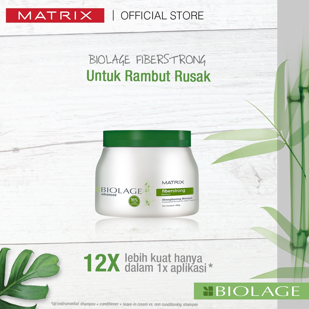 MATRIX Biolage Fiberstrong Hair Mask - Masker Perawatan Rambut Rusak Kering Rontok Rapuh Patah 500 ml