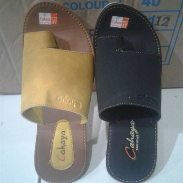 Sandal Kulit Tasik Cahaya Jepit Jempol