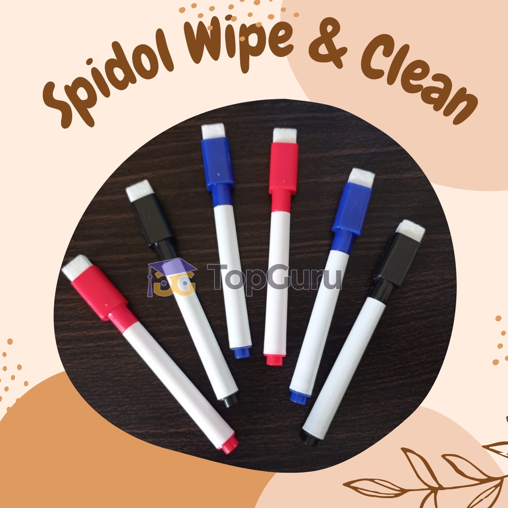 

Spidol Wipe & Clean / Spidol Warna Whiteboard dengan Penghapus / Spidol Activity Book