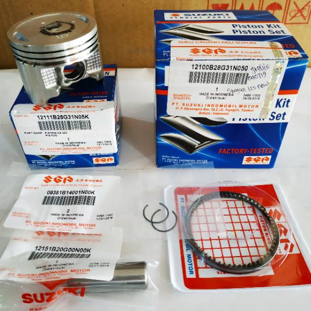 Piston Kit Shogun 125 New Original Suzuki SGP 12100-28G31-0F0-050-100