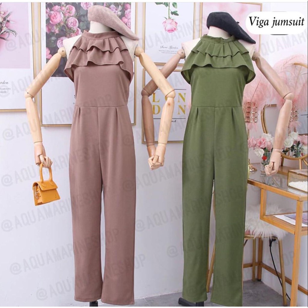 1KG MUAT 5PCS | VIGA JUMPSUIT / JUMPSUIT MOSCREPE POLOS / JUMPSUIT MAULIDA