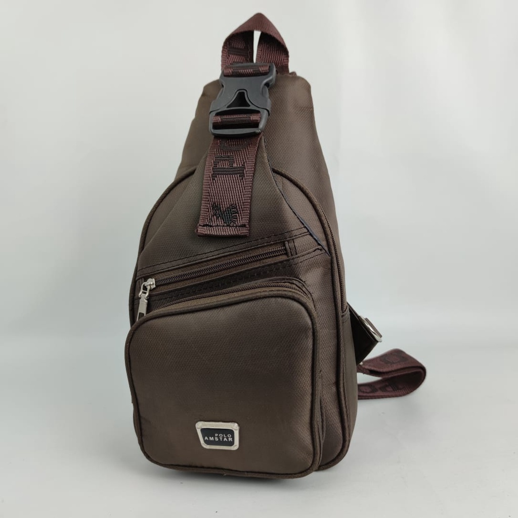 Tas Pria Slingbag Tas Selempang Pria Bahan Premium Poliester Original Polo Amstar