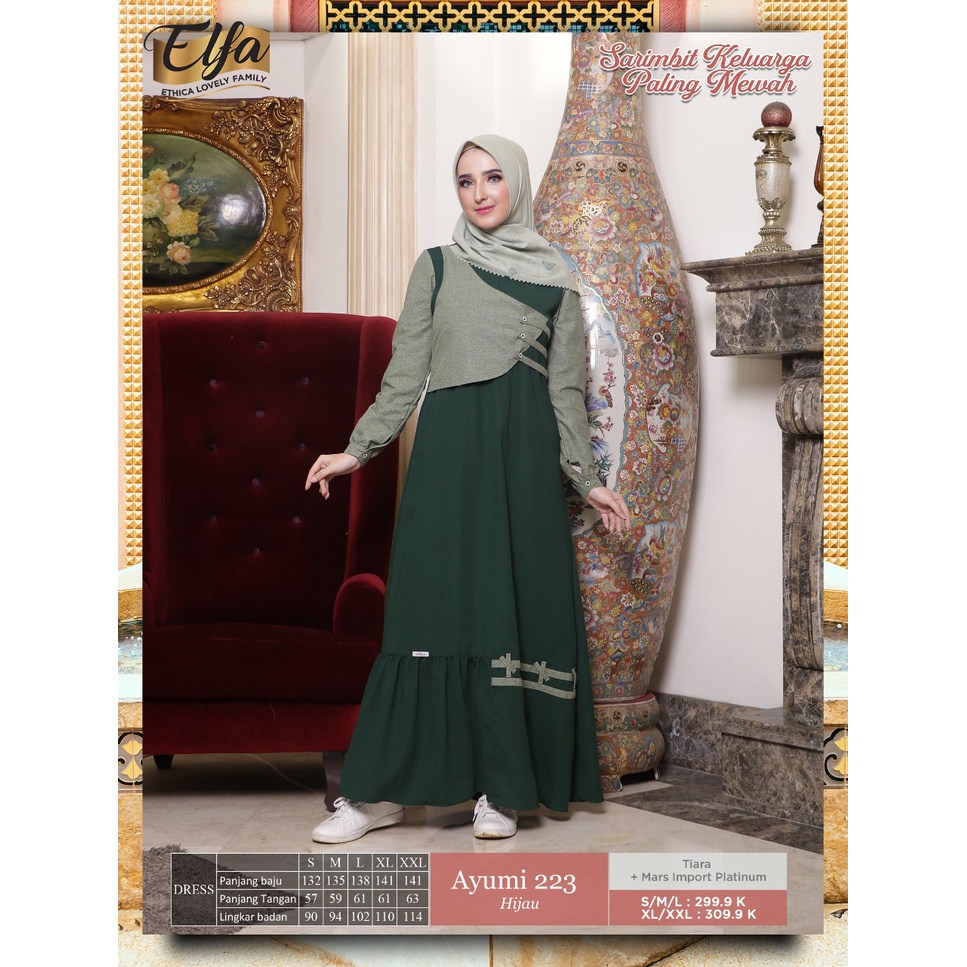GAMIS DEWASA TERBARU 2021 ETHICA AYUMI 223 HIJAU