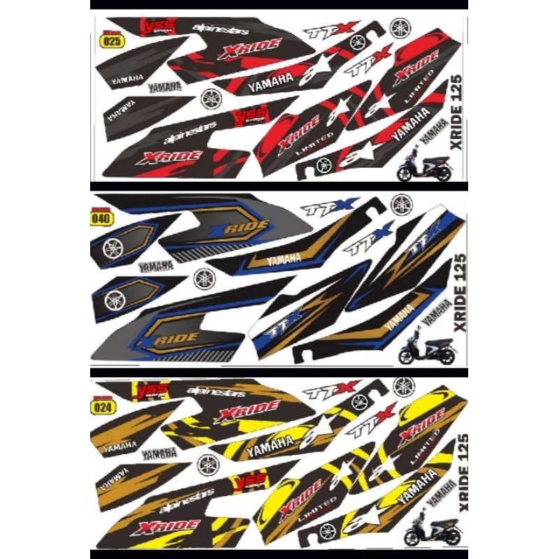 striping variasi x ride 125 / decal x ride 125 / variasi x ride 125 / is