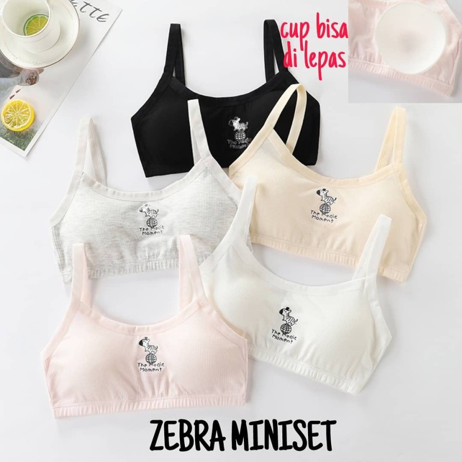 BAJUKIDDIE ZEBRA MINISET SPORT BRA ANAK REMAJA SD SMP NOT SOREX IMPOR