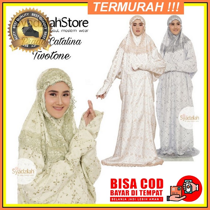 Mukenah Dewasa Siti Fatimah Khadijah Full Bordir Syahrini 2021 Adem Andin / Mukena Terbaru/ Mukena T