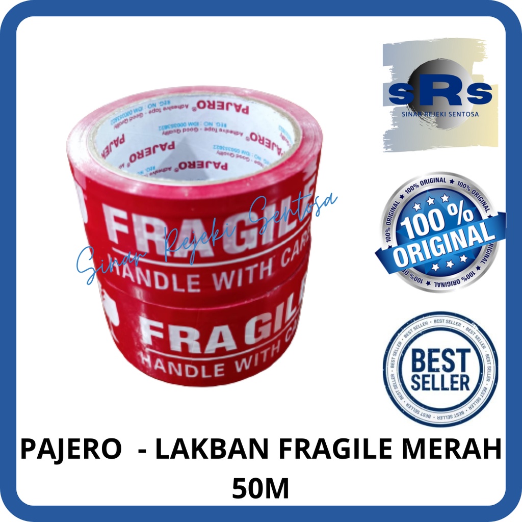 

PAJERO - LAKBAN FRAGILE MERAH 50M